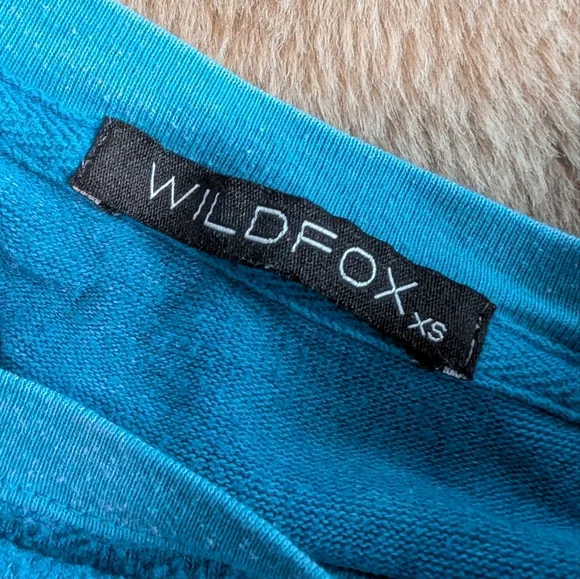 Wildfox Blue Sweatshirt Swim All Day Dance All Night Fall In Love Pizza - Picture 4 of 6